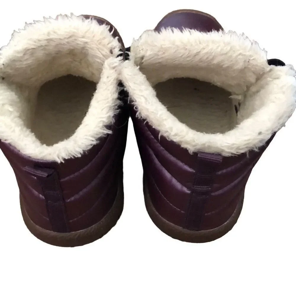 Zefani Kids Waterproof Snow Boots Winter Anti-Slip Fur Lined Warm Shoes Outdoor